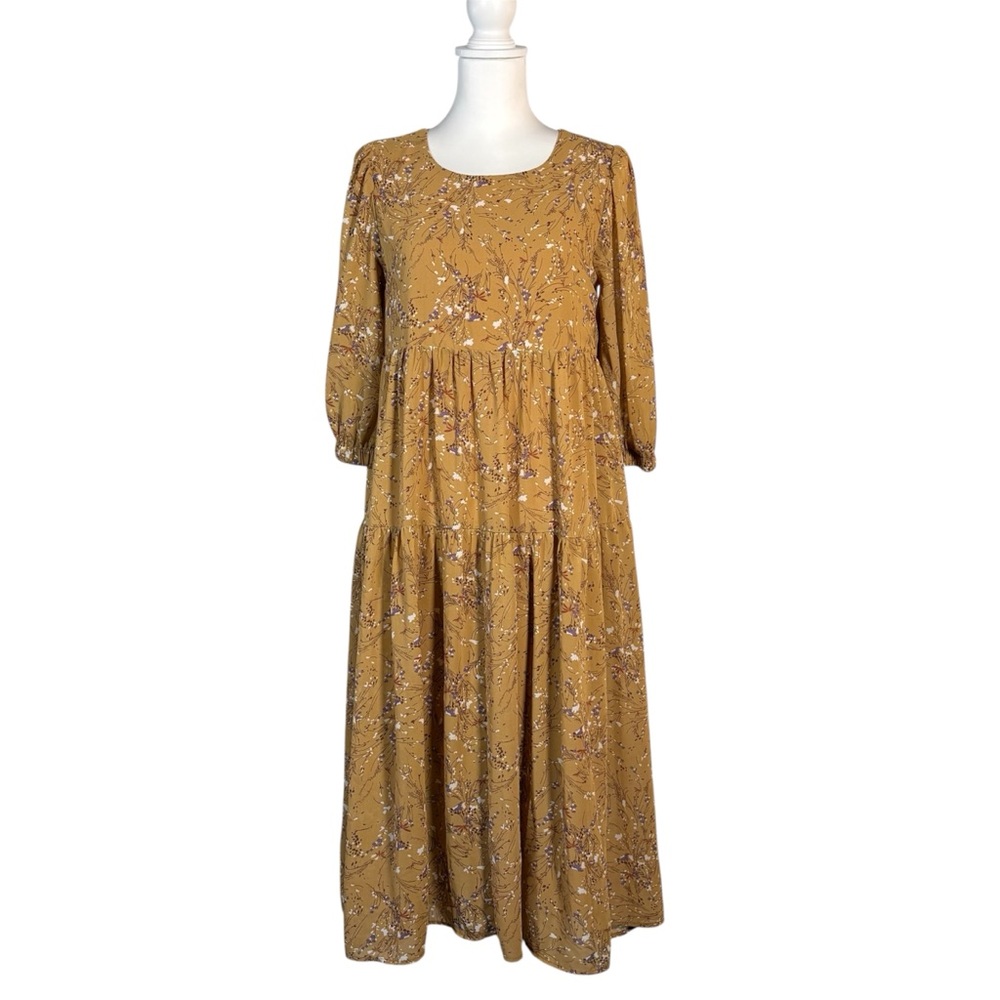 Code x Mode Floral Dress Women’s S Midi 3/4 Sleeveless Cottagecore Prairie‎